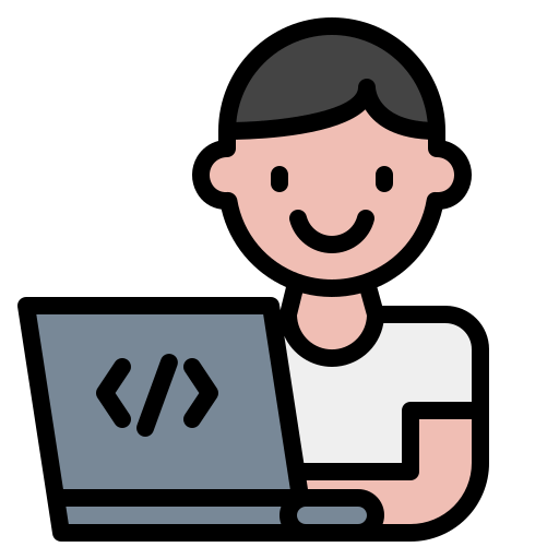 Kind programmiert an einem Laptop mit Freude